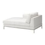 IKEA Arild chaise longue - wit leer, Ophalen, Eenpersoons, 150 tot 200 cm, Modern - goed te combineren met diverse interieurstijlen