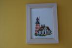 VUURTOREN ; kruissteekjes op linnen geborduurd., Ophalen of Verzenden, Nieuw, Onderdeel of Toebehoren