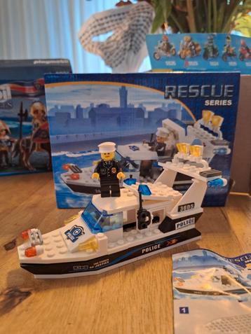Lego Rescue Series Politieboot 3605 - Compleet! beschikbaar voor biedingen