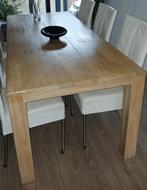 Massief houten eettafel 200x90, Huis en Inrichting, Tafels | Eettafels, Ophalen, 200 cm of meer, 50 tot 100 cm, Zo goed als nieuw
