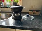 Gietijzeren fonduestel met 12 Fonduevorken, Ophalen of Verzenden, Zo goed als nieuw, Brander, Fondueset