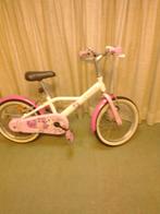 B.Twin Meisjesfiets 16 inch - Roze/Wit, Fietsen en Brommers, Fietsen | Meisjes, Ophalen, Gebruikt, B.Twin, Handrem