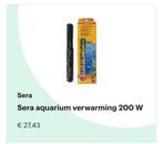 Verwarmingselement aquarium Sera, Ophalen of Verzenden, Zo goed als nieuw, Verlichting of Verwarming