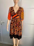 i462 Dept maat M=38/40 jurk jurkje oranje/zwart/geel, Kleding | Dames, Maat 38/40 (M), Oranje, Ophalen of Verzenden, Zo goed als nieuw