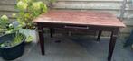 Koloniale tafel hardhout, Ophalen, 50 tot 100 cm, Zo goed als nieuw, Vijf personen of meer
