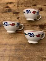 3 grote boerenbont soepkommen met oor., Huis en Inrichting, Keuken | Servies, Ophalen, Zo goed als nieuw, Kom(men), Aardewerk