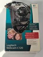 Logitech Webcam C120 - Compleet met doos!, Zo goed als nieuw, Windows, Monitorclip, Bedraad