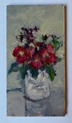 Bloemstilleven olieverf / paneel. 2x, Ophalen of Verzenden