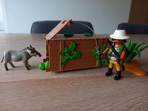 Playmobil Stroper met val en wrattenzwijn - 4833 COMPLEET, Kinderen en Baby's, Speelgoed | Playmobil, Zo goed als nieuw, Complete set