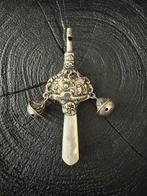 Antieke Zilveren Rammelaar 1810-1830 met Parelmoer, Antiek en Kunst, Ophalen of Verzenden