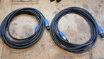 2 x 7.5m luidsprekerkabel 1.5mm² met connectors als nieuw, Ophalen of Verzenden, Zo goed als nieuw, 5 tot 10 meter, Luidsprekerkabel