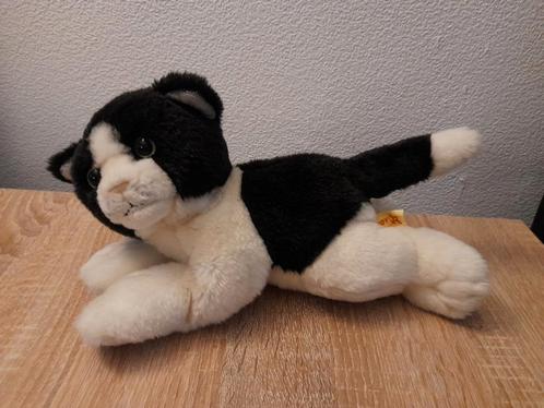 Nicotoy Knuffel Kat Poes - Wit & Zwart, Kinderen en Baby's, Speelgoed | Knuffels en Pluche, Gebruikt, Poes, Verzenden