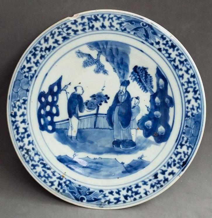 Om 1850 -1900 Kangxi Kang Xi Chinees Porselein Bord China, Antiek en Kunst, Antiek | Porselein, Ophalen of Verzenden