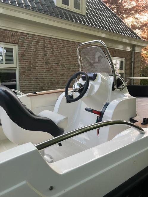 Topcraft 485 compleet met trailer, Watersport en Boten, Vis- en Consoleboten, Zo goed als nieuw, 10 tot 30 pk, 3 tot 6 meter, Benzine