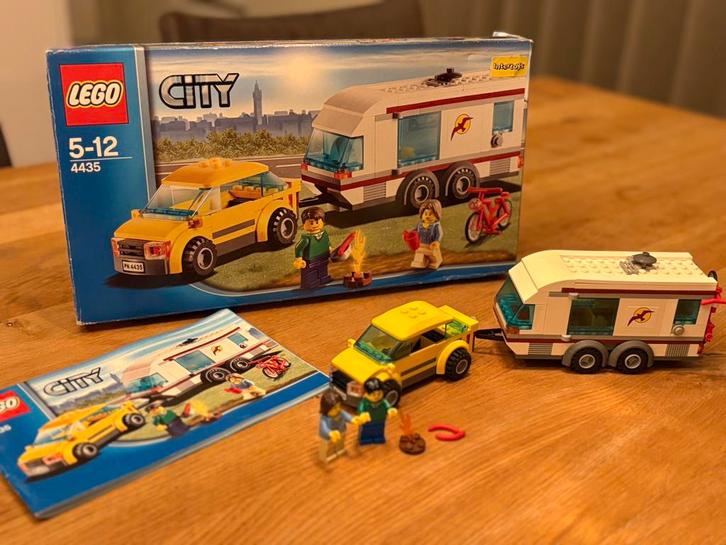 LEGO City Auto met Caravan - 4435, Kinderen en Baby's, Speelgoed | Duplo en Lego, Zo goed als nieuw, Lego, Complete set, Ophalen of Verzenden