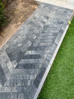 Sierbestrating Punto Romano Grijs/Zwart, Tuin en Terras, Tegels en Klinkers, Ophalen, Zo goed als nieuw, Beton, Terrastegels