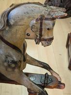 Antieke Engels schommel paard hout 105 l 100 hoog €375., Ophalen