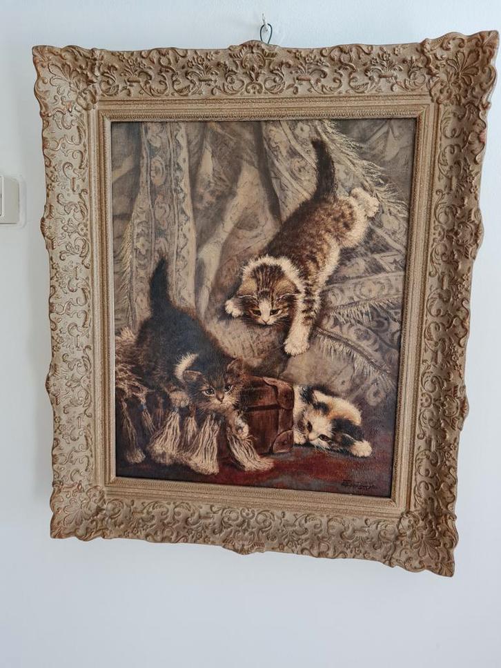 Poezen schilderij raaphorst, Antiek en Kunst, Kunst | Schilderijen | Klassiek, Ophalen