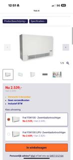 Nieuwe Fral FSW100 zwembadontvochtiger 100 L/dag wandmodel, Ophalen of Verzenden, Nieuw