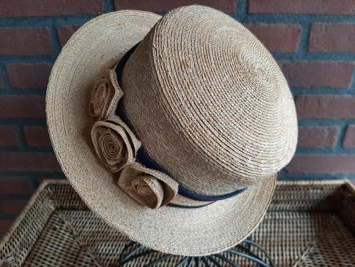 Vintage strohoed van Vroom&Dreesmann. Maat 57., Kleding | Dames, Hoeden en Petten, Zo goed als nieuw, Hoed, 56 of 57 cm (M, 7 of 7⅛ inch)