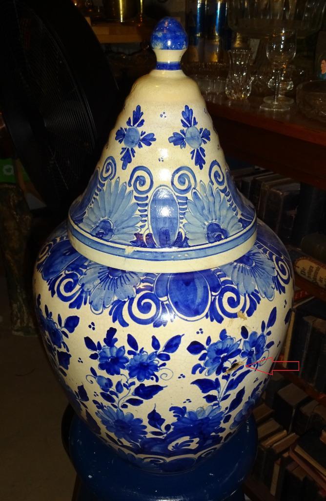 Tk: antieke tabakspot Delftsblauw, Antiek en Kunst, Antiek | Keramiek en Aardewerk, Ophalen