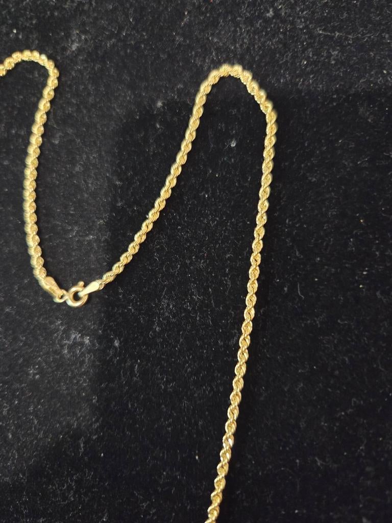 14 k gouden rope ketting 2,8 gram 54,5 cm, Ophalen of Verzenden, Nieuw, Goud, Goud