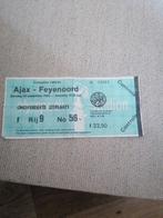 Ajax-Feyenoord 18-09-1983 origineel ticket, Tickets en Kaartjes, Mei