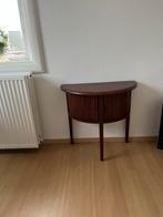 Vintage Eikenhouten Rolluikkastje - Halve Maan, Huis en Inrichting, Tafels | Sidetables, Ophalen, Gebruikt, 50 tot 100 cm, Eikenhout