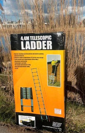 Telescoop ladder 4.4 meter.   NIEUW beschikbaar voor biedingen