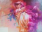 golfer schilderij zeefdruk golf golfen, Ophalen of Verzenden, Nieuw