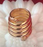 Vintage Slangenring 1980 Duimring Goud Kleurig RARE, Overige materialen, Ophalen of Verzenden, Zo goed als nieuw, 17 tot 18