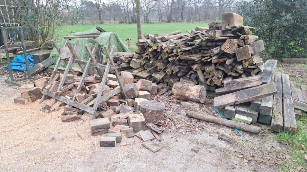 Kachelhout Haardhout stookklaar, Tuin en Terras, Haardhout, Blokken, Eikenhout, Minder dan 3 m³, Ophalen
