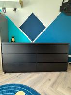 Ikea Malm kast zwart 160cm met 6 lades, Ophalen, Overige materialen, Gebruikt, 75 cm of meer
