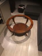 Salontafel met glazenplaat, Ophalen, Gebruikt, 50 tot 100 cm, Rond