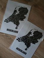 2x decoratie wand kaart a4 Nederland, Boeken, Atlassen en Landkaarten, Nieuw, Nederland, Ophalen of Verzenden