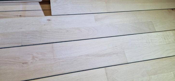 30m2 Junckers massieve beukenhouten vloer, Doe-het-zelf en Verbouw, Vloerdelen en Plavuizen, Ophalen of Verzenden