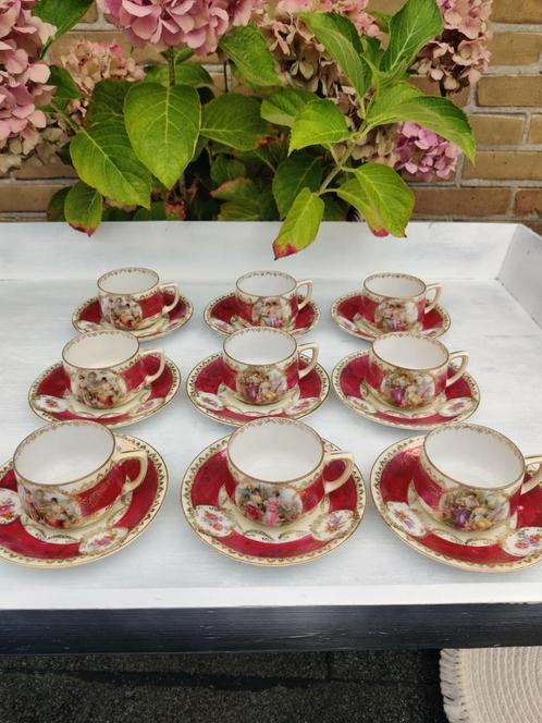 Antiek theeservies, Erdmann Schlegelmilch 1895–1910, Antiek en Kunst, Antiek | Servies compleet, Ophalen of Verzenden
