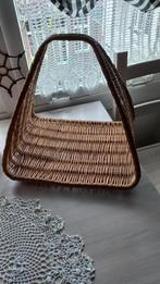 Brocante haardblokken mand uit Frankrijk, Huis en Inrichting, Gebruikt, Mand, Ophalen of Verzenden, Riet