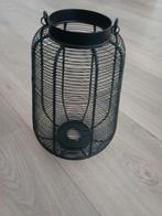 Windlicht zwart metaal, Ophalen, Gebruikt, 25 tot 50 cm, Zwart