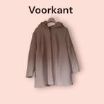 Lange Jas met capuchon, Kleding | Dames, Jassen | Winter, Beige, Maat 46/48 (XL) of groter, Ophalen of Verzenden, Gedragen