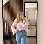 Gestreepte trui met flared mouwen, Ophalen of Verzenden, Zo goed als nieuw, Maat 38/40 (M), Wit