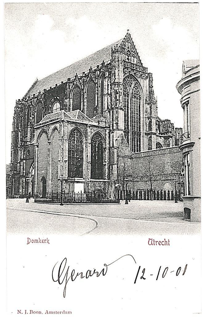 960304 Utrecht Domkerk 1901 Nette oude kaart Onbeschreven, Verzamelen, Ansichtkaarten | Nederland, Ongelopen, Utrecht, Voor 1920