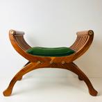 Empire stijl krukje / bankje, Ophalen of Verzenden, Rechthoekig, Hout, Minder dan 50 cm