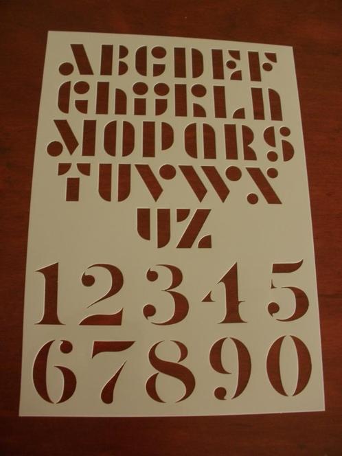 9753A-19-- ALFABET SJABLOON – LETTERS en CIJFERS -, Hobby en Vrije tijd, Knutselen, Nieuw, Materiaal, Ophalen of Verzenden