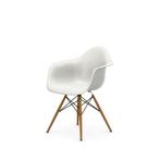 4x Vitra Eames DAW eetkamerstoelen Wit met houten onderstel, Huis en Inrichting, Ophalen of Verzenden, Zo goed als nieuw, Wit