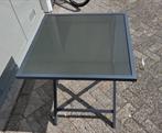 Bistrotafel 70x70 cm met rookglas, Tuin en Terras, Ophalen, Zo goed als nieuw, Vierkant