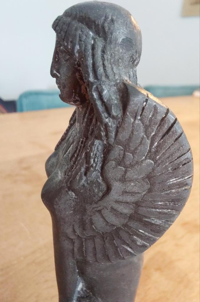 Antieke Sfinx Beeldje - Vermoedelijk 18e eeuws, Antiek en Kunst, Kunst | Beelden en Houtsnijwerken, Ophalen