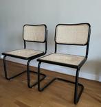 Marcel Breuer Cesca stoel buisstoel zwart rotan webbing x 2, Ophalen, Gebruikt, Twee, Zwart