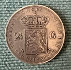 Antieke  zilveren 2,5 gulden munt uit 1865, Ophalen, Koning Willem III, 2½ gulden, Zilver