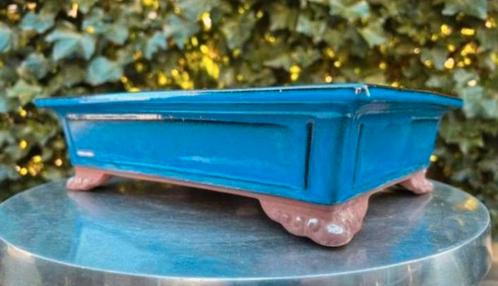 Bonsai schaal lila geglazuurd Koreaans 30,6x23,3x8,1, Tuin en Terras, Bloempotten, Zo goed als nieuw, Aardewerk, Minder dan 25 cm